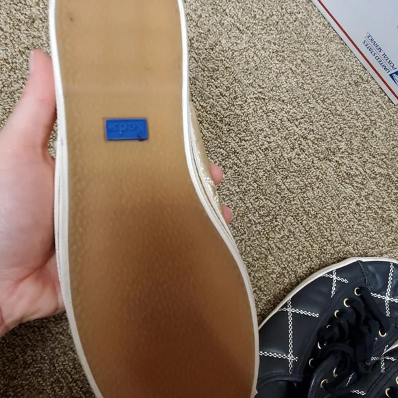 Lot of 2 Kate Spade for Keds quilted lace up sneakers size 8 US - Picture 3 of 8